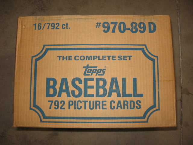 1989 Topps Baseball Factory Set Case (Holiday) (16 Sets) (Authenticate)