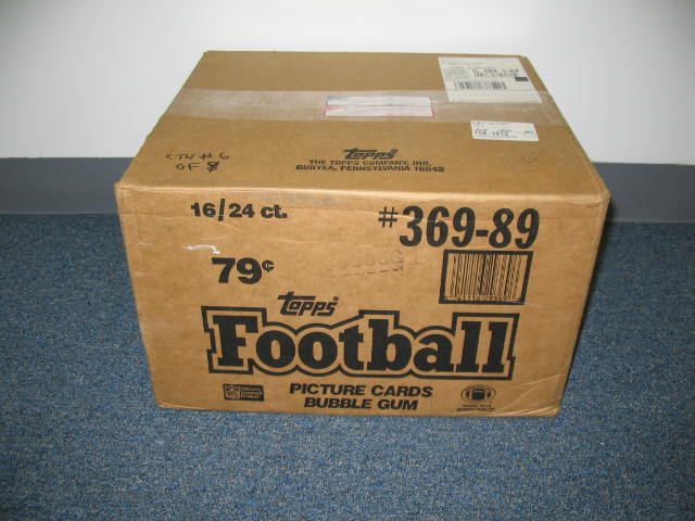 1989 Topps Football Cello Case (16 Box) (Sealed)