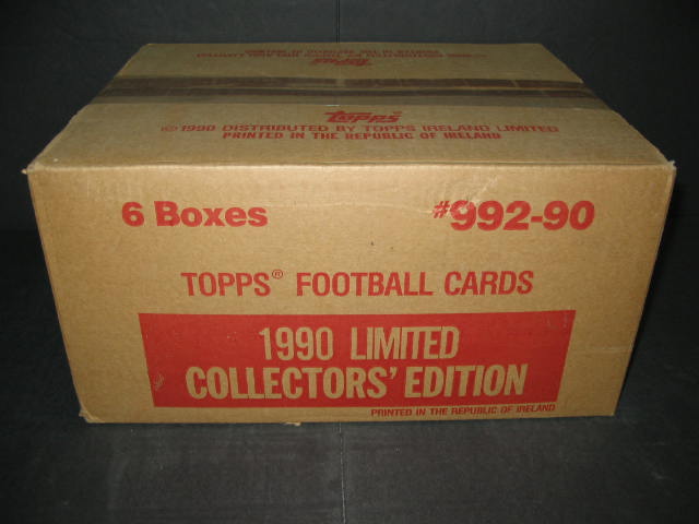 1990 Topps Football Tiffany Factory Set Case (6 Sets) (Sealed)