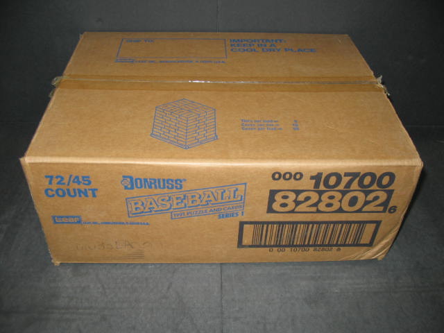 1991 Donruss Baseball Series 1 Rack Case (72/45)