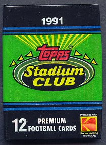 1991 Topps Stadium Club Football Unopened Pack