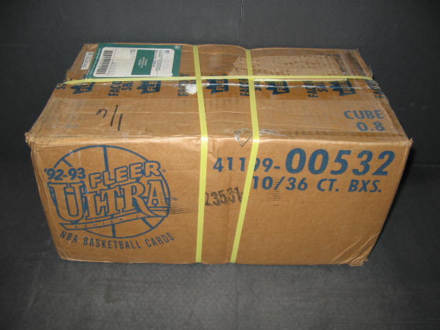 1992/93 Fleer Ultra Basketball Series 1 Case (10 Box) (00532)