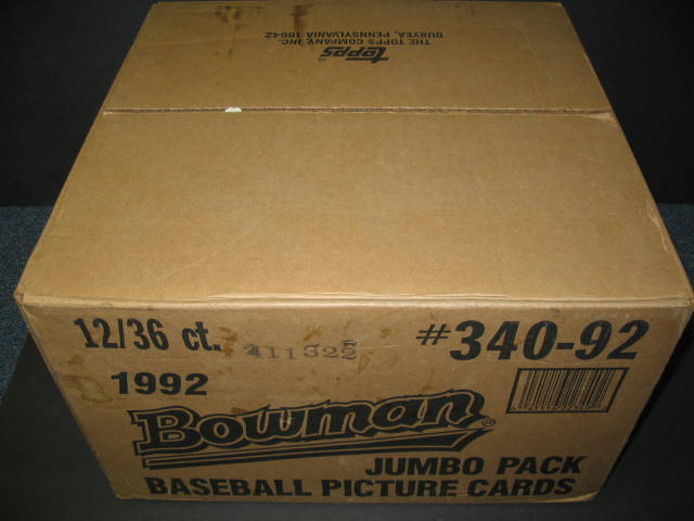 1992 Bowman Baseball Jumbo Case (12/36) (Sealed)