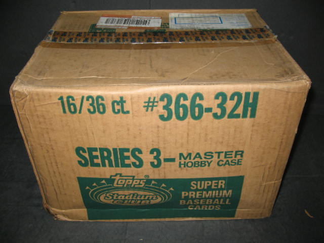 1992 Topps Stadium Club Baseball Series 3 Case (16 Box)