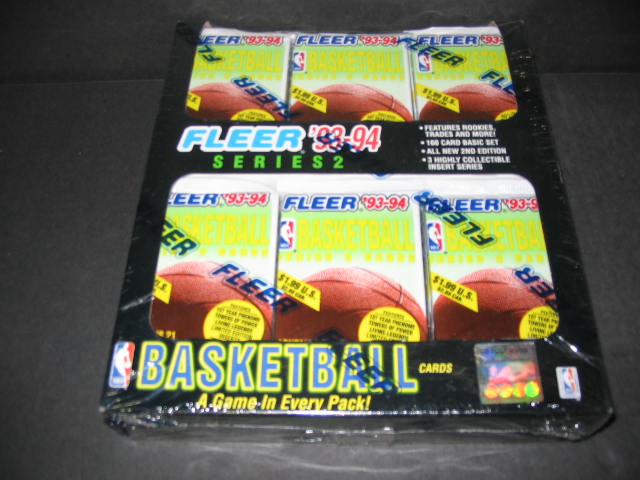 1993/94 Fleer Basketball Series 2 Jumbo Box (24/21)