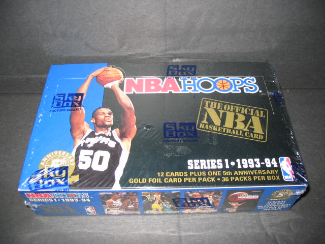 1993/94 Hoops Basketball Series 1 Box (36/12+1)