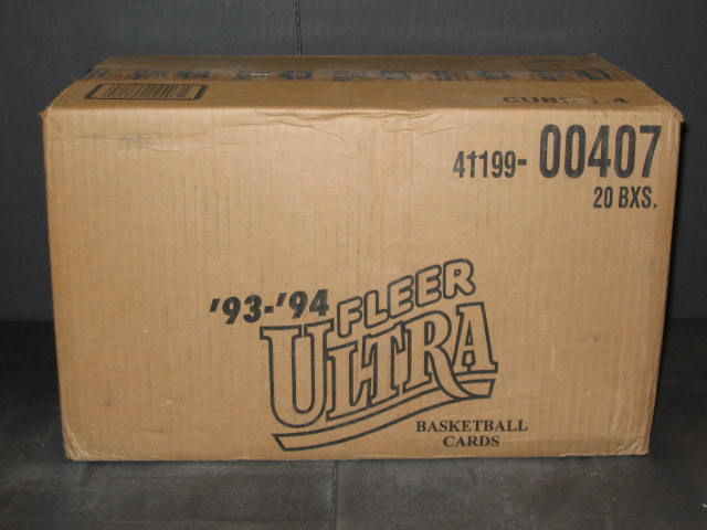 1993/94 Fleer Ultra Basketball Series 1 Case (20 Box)