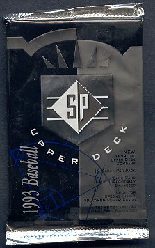 1993 Upper Deck SP Baseball Unopened Pack