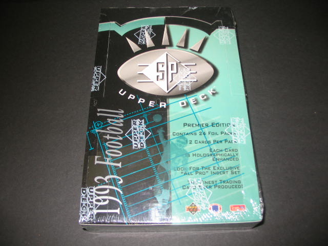1993 Upper Deck SP Football Box (24/12)