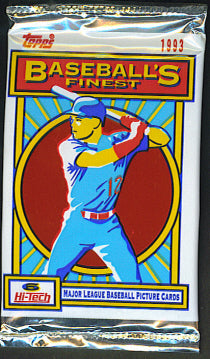 1993 Topps Finest Baseball Unopened Pack (6)