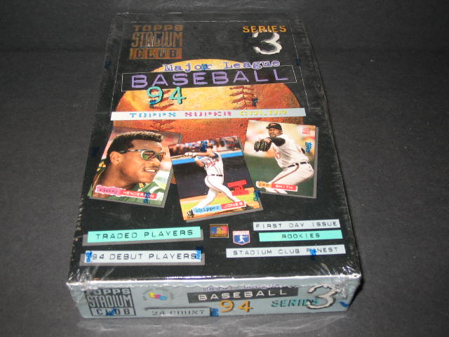 1994 Topps Stadium Club Baseball Series 3 Box (24/12)