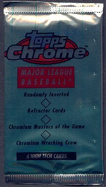 1996 Topps Chrome Baseball Unopened Pack