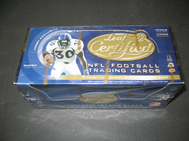 1999 Leaf Certified Football Box (Hobby) (18/5)