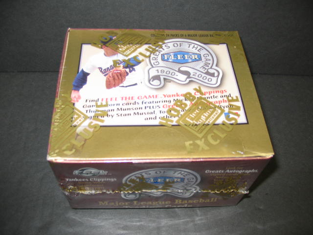 2000 Fleer Greats of the Game Baseball Box (Hobby) (24/6)