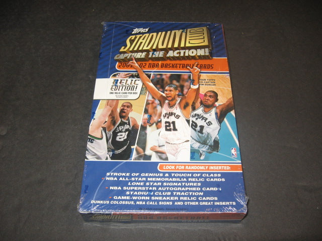 2001/02 Topps Stadium Club Basketball Box (Retail)