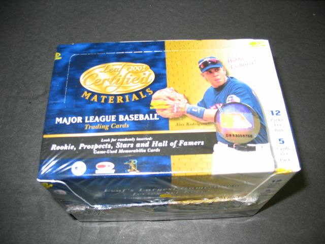 2001 Leaf Certified Materials Baseball Box (Hobby)