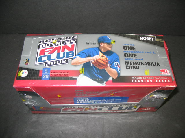 2002 Donruss Best of Fan Club Baseball Box (Hobby)