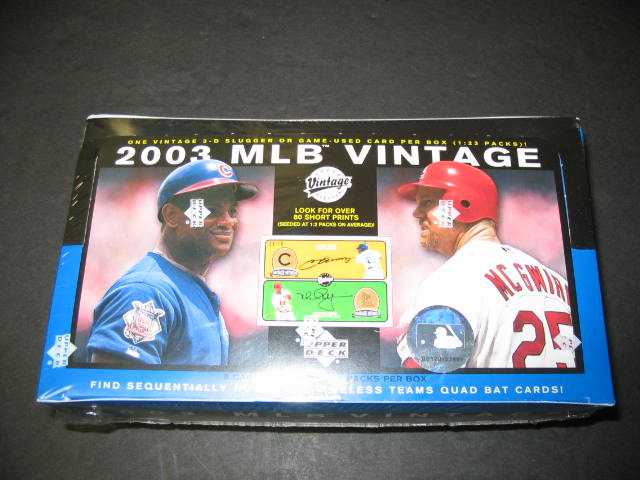 2003 Upper Deck Vintage Baseball Box (Hobby)