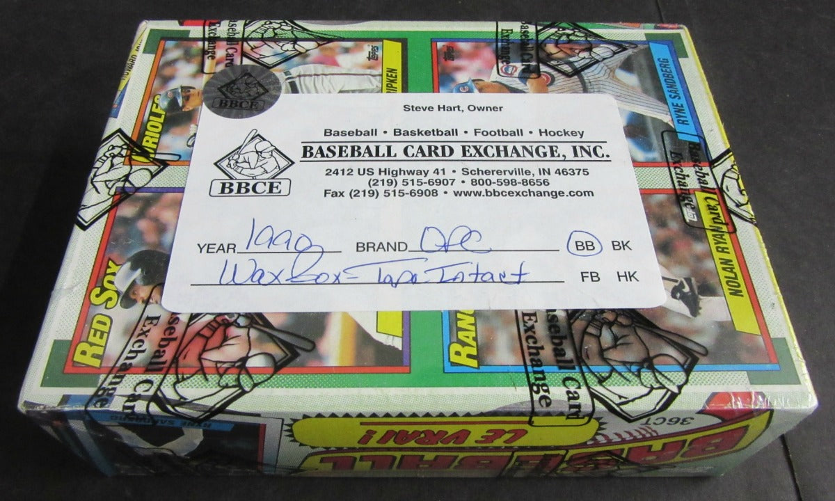 1990 OPC O-Pee-Chee Baseball Unopened Wax Box (Tape) (BBCE)