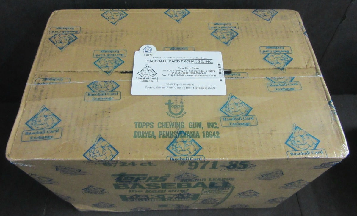 1985 Topps Baseball Rack Pack Case (6 Box) (BBCE)