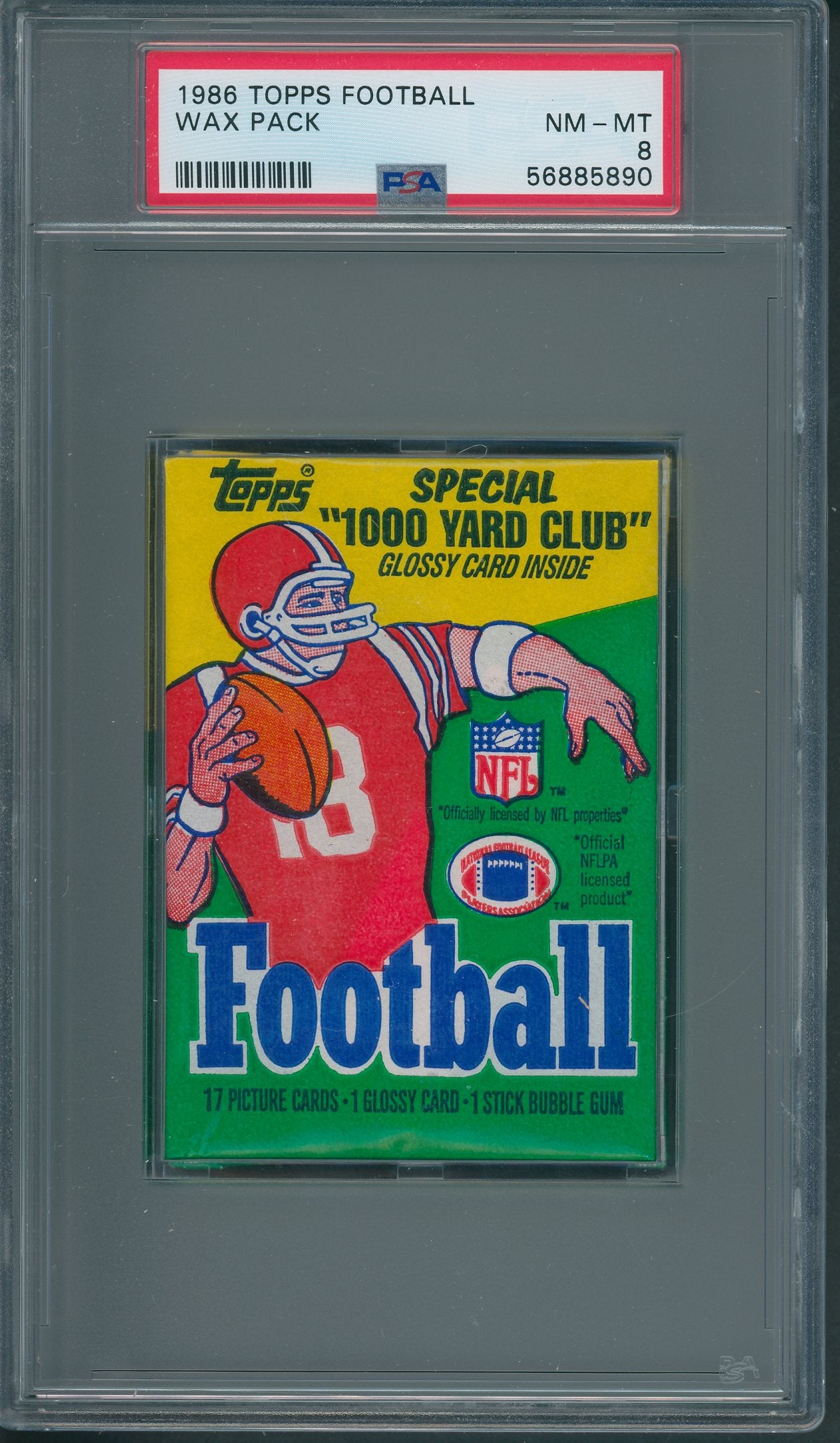 1986 Topps Football Unopened Wax Pack PSA 8
