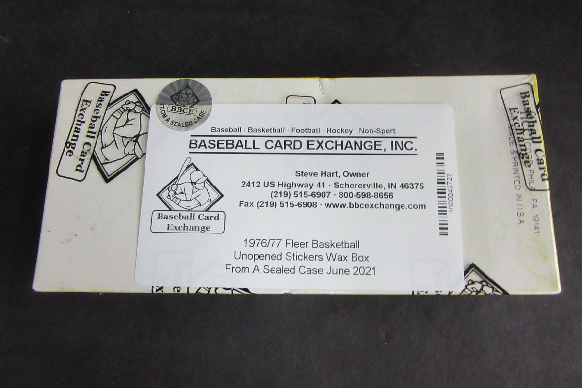 1976/77 Fleer Basketball Unopened Stickers Box (FASC)