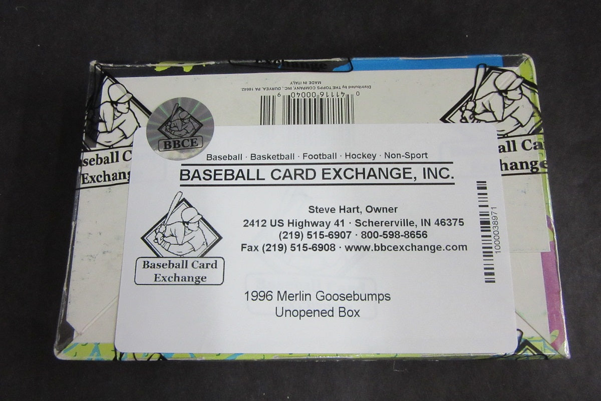 1996 Merlin Goosebumps Stickers Box
