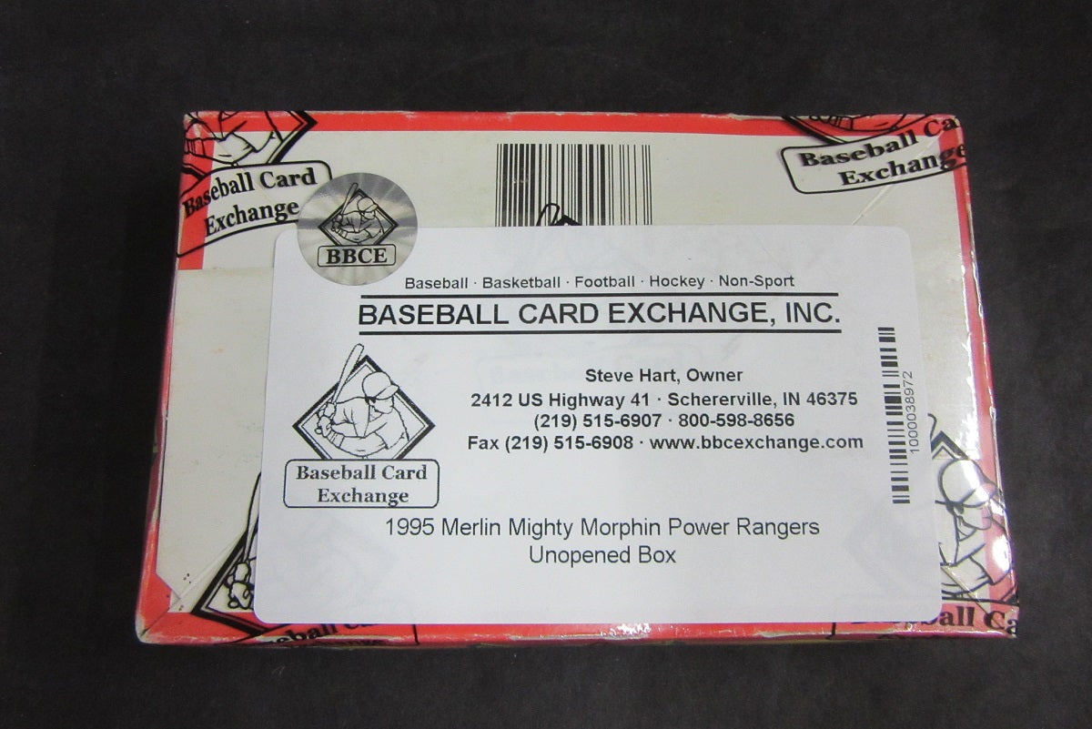 1995 Merlin Mighty Morphin Power Rangers Series 2 Stickers Box (BBCE)