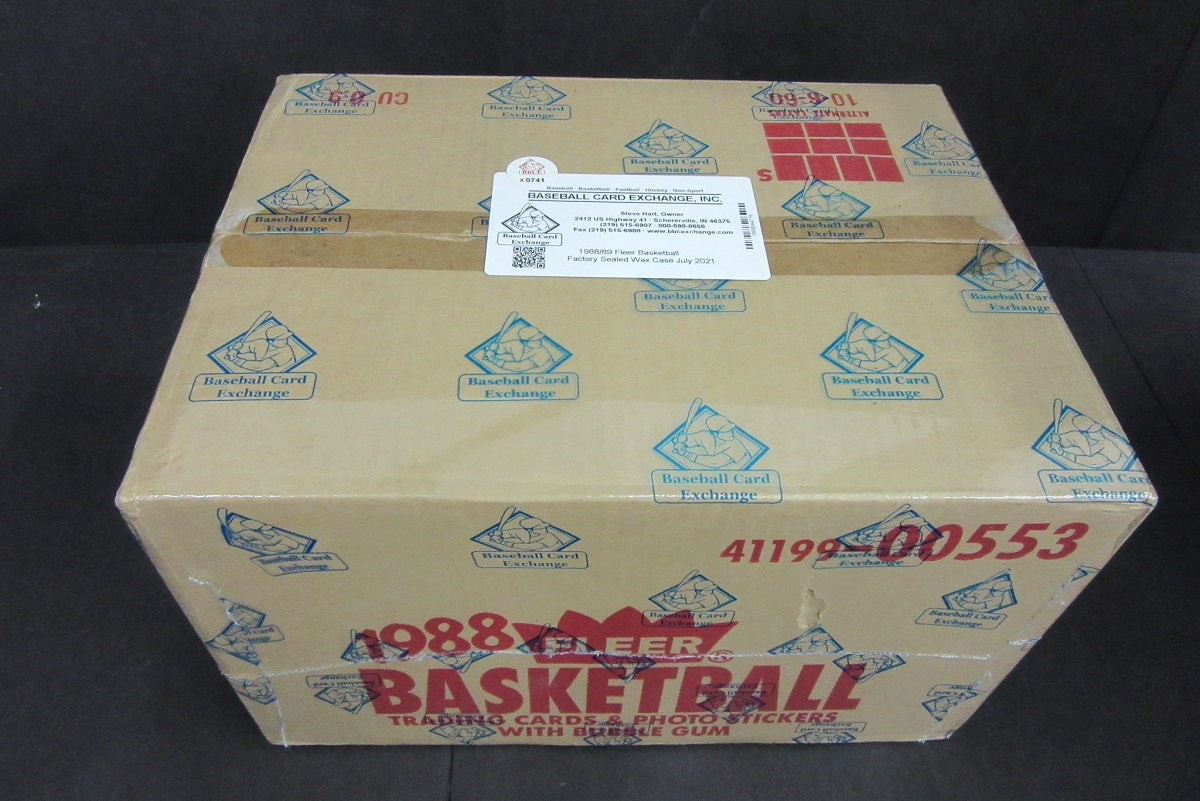 1988/89 Fleer Basketball Factory Sealed Wax Case (12 Box) (BBCE)