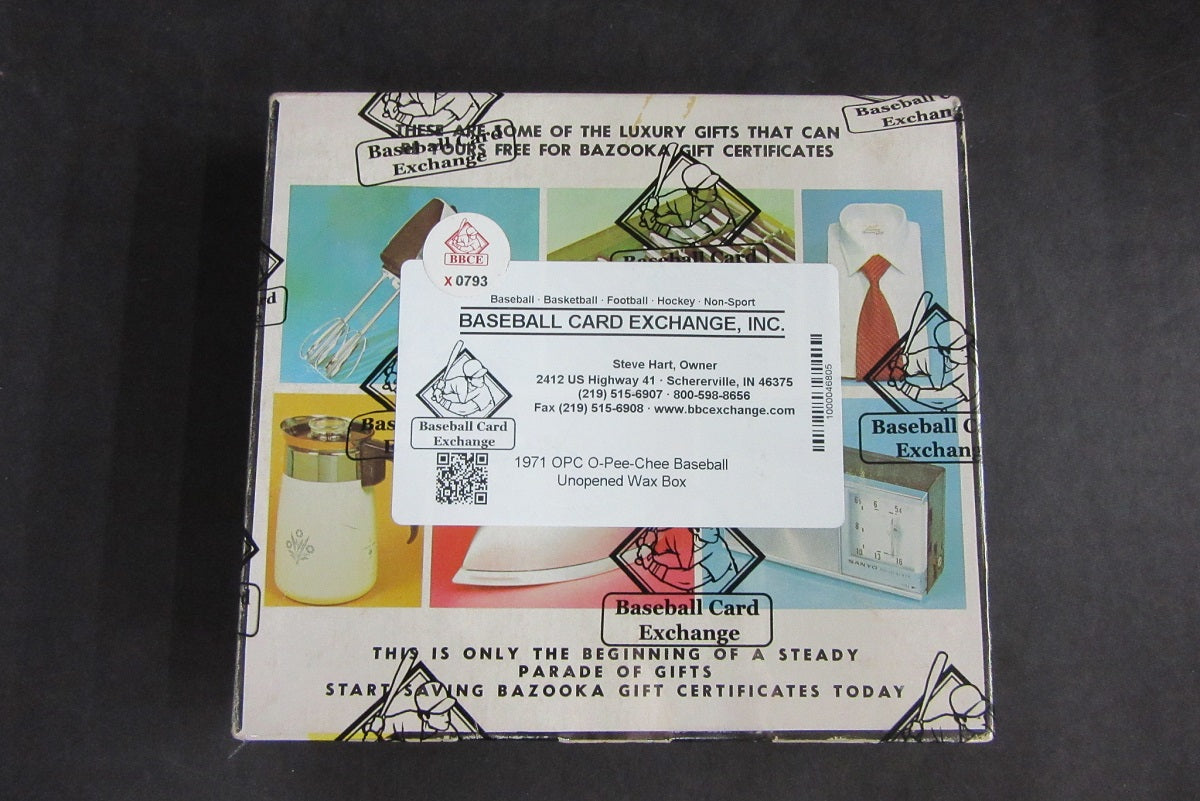 1971 OPC O-Pee-Chee Baseball Unopened Wax Box (BBCE)