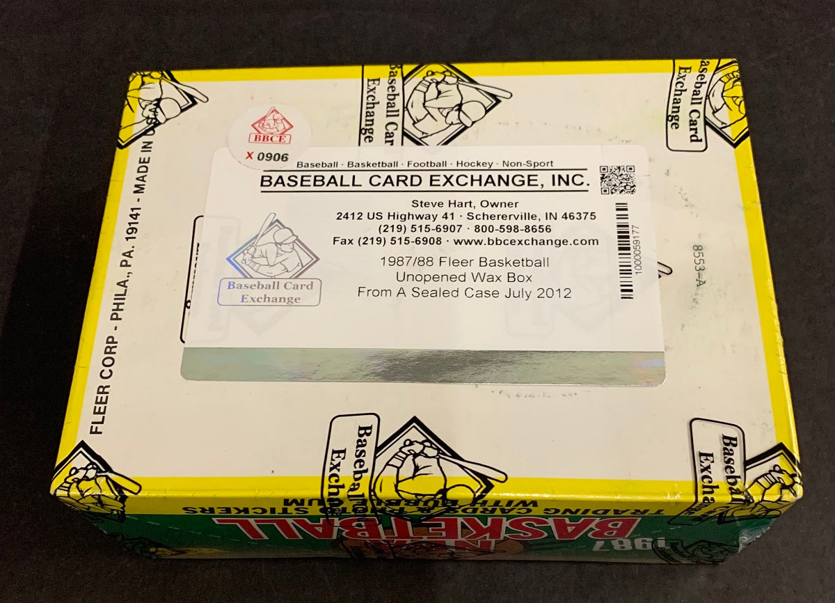 1987/88 Fleer Basketball Unopened Wax Box (FASC)