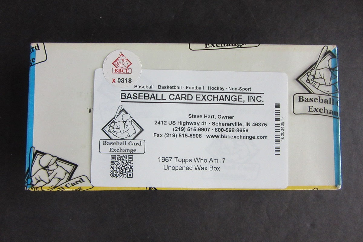 1967 Topps Who Am I? Unopened Wax Box (BBCE)