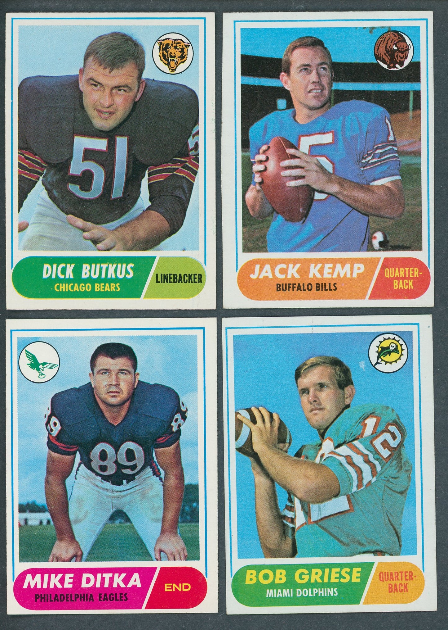 1968 Topps Football Near Set EX/MT NM