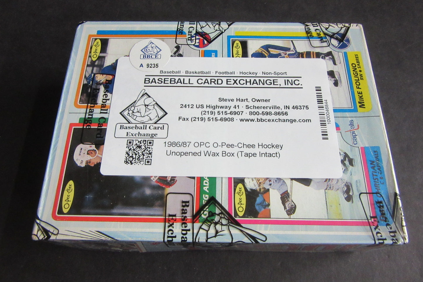 1986/87 OPC O-Pee-Chee Hockey Unopened Wax Box (Tape) (BBCE)