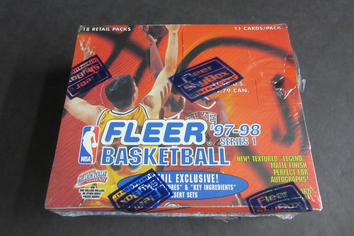 1997/98 Fleer Basketball Series 1 Box (Retail) (18/11) (Read)