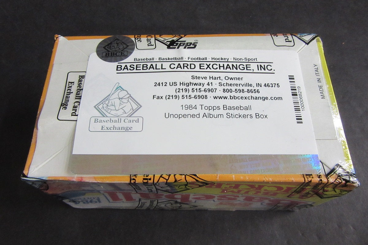 1984 Topps Baseball Album Stickers Unopened Box (BBCE)