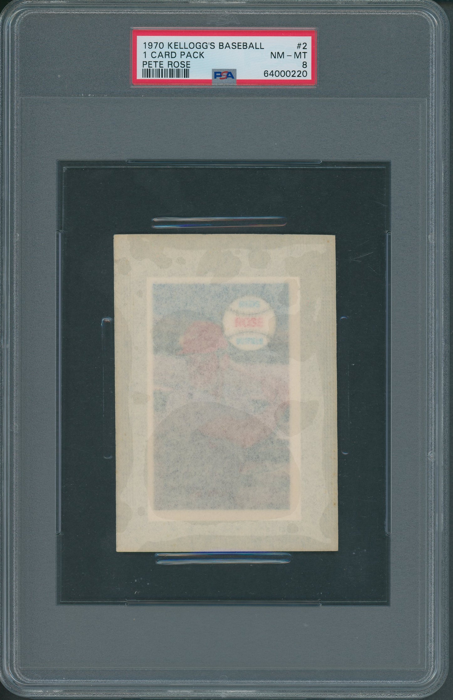 1970 Kellogg's Baseball (1) Card Pack Pete Rose PSA 8