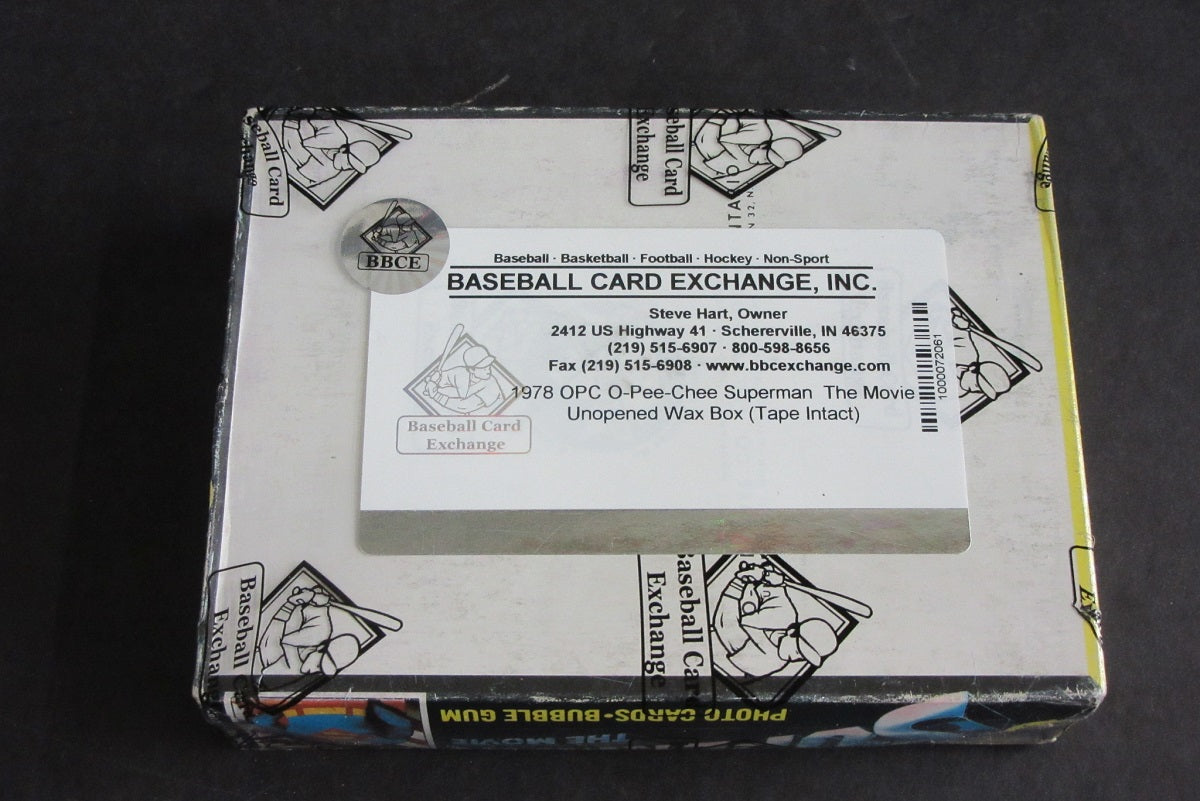 1978 OPC O-Pee-Chee Superman The Movie Unopened Wax Box (Tape) (BBCE)