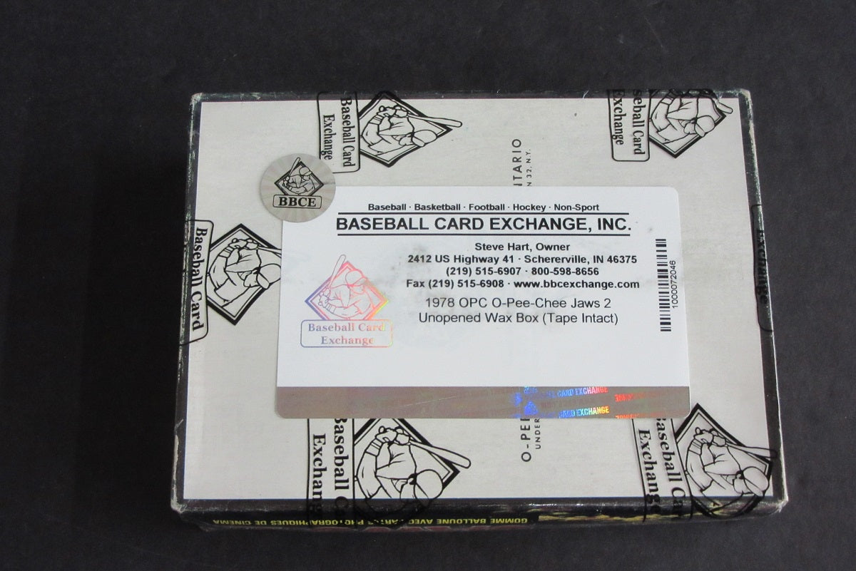 1978 OPC O-Pee-Chee Jaws 2 Unopened Wax Box (Tape) (BBCE)