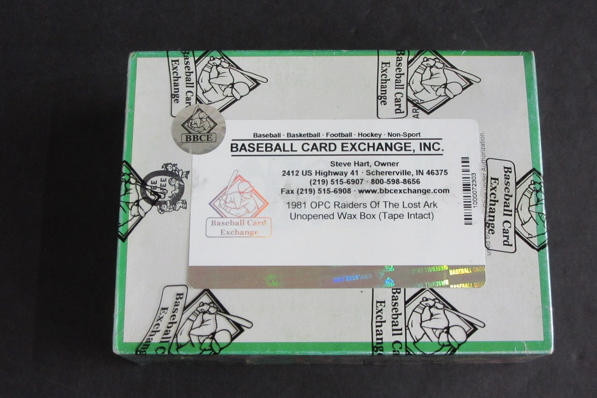 1981 OPC O-Pee-Chee Raiders Of The Lost Ark Unopened Wax Box (Tape) (BBCE)