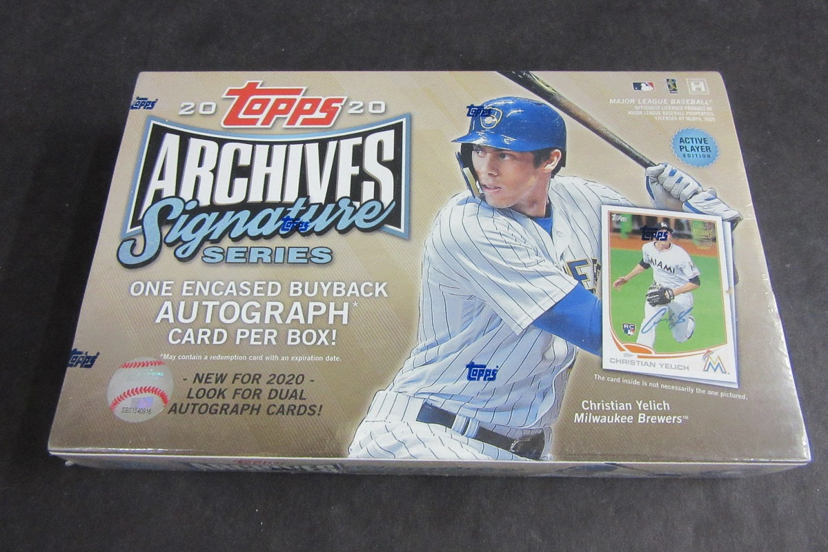 2020 Topps Archives Signature Series Baseball Box (Active Player) (Hobby)