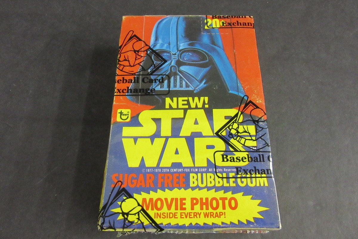 1978 Topps Star Wars Pin-Ups Sugar Free Gum Box (w/o foil wrap) (BBCE)