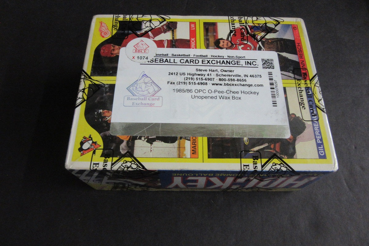 1985/86 OPC O-Pee-Chee Hockey Unopened Wax Box (BBCE) (X1074)
