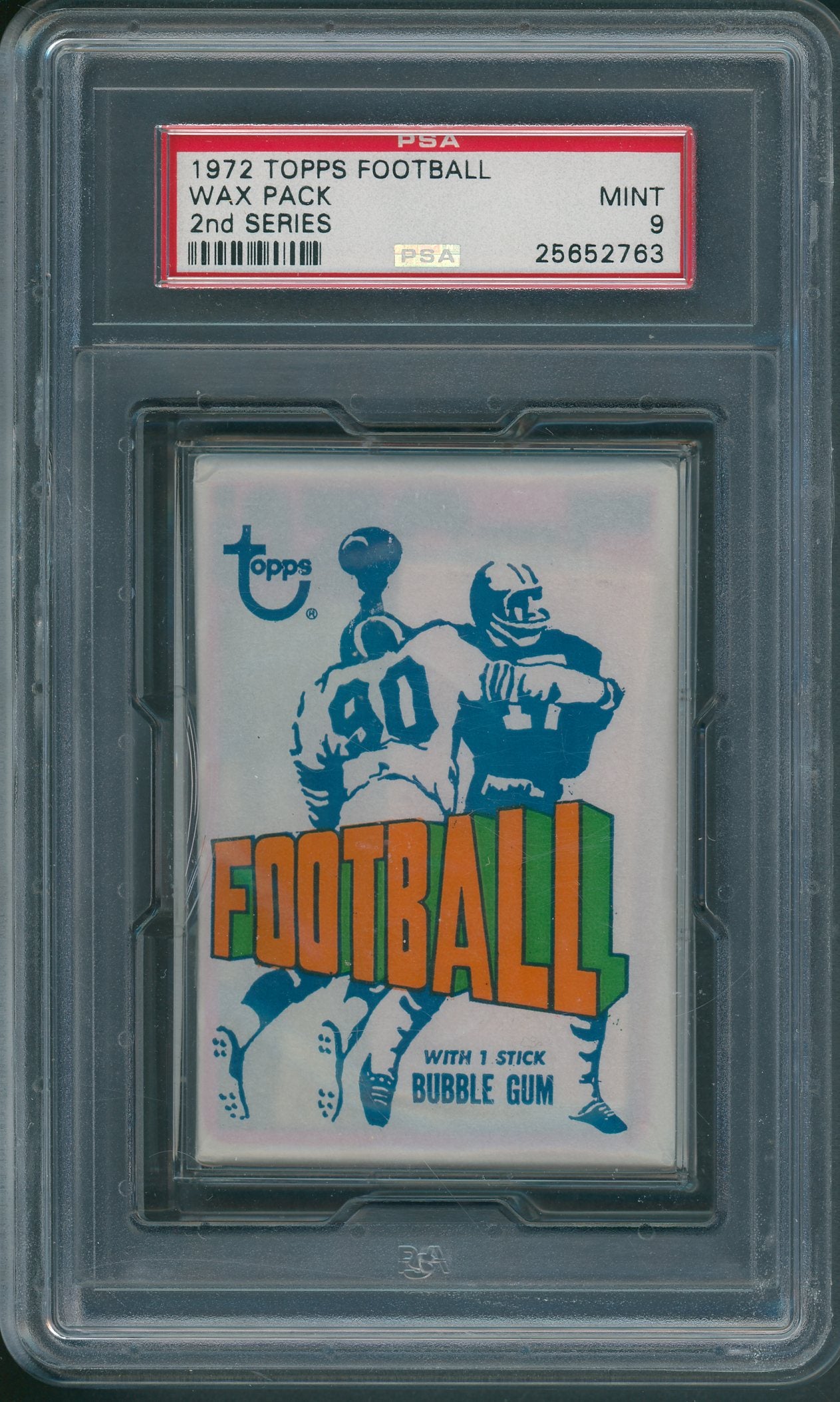 1972 Topps Football Unopened 2nd Series Wax Pack PSA 9 *2763