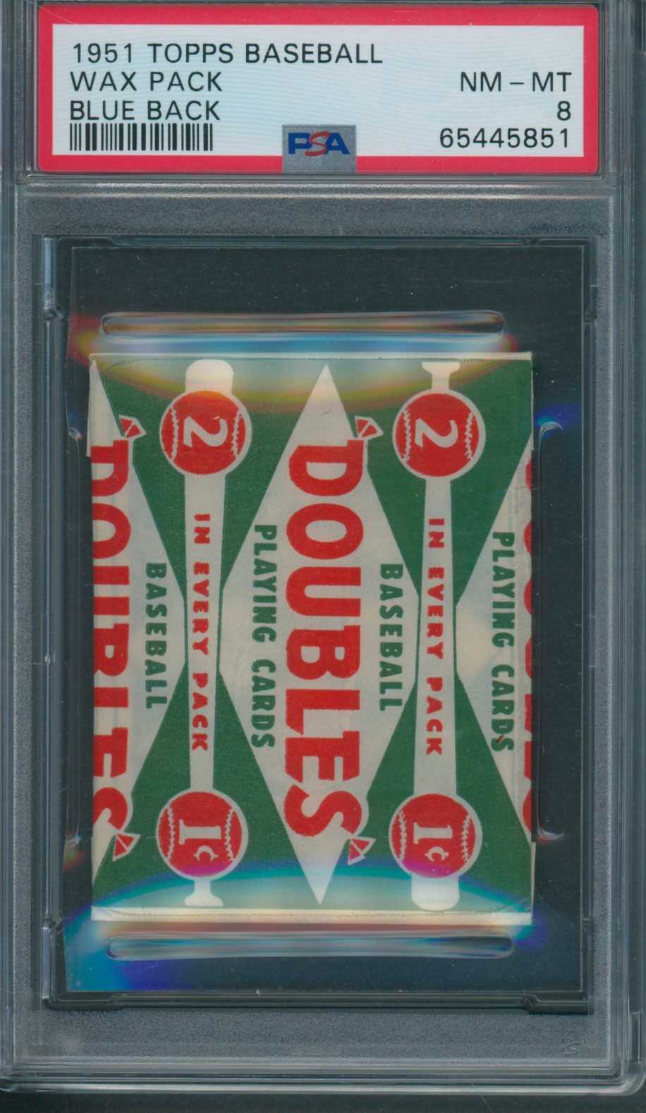 1951 Topps Baseball Blue Back Unopened Wax Pack PSA 8 *5851