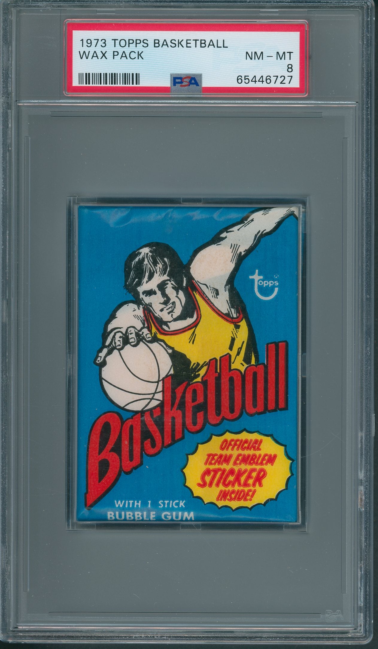 1973 1973/74 Topps Basketball Unopened Wax Pack PSA 8 *6727