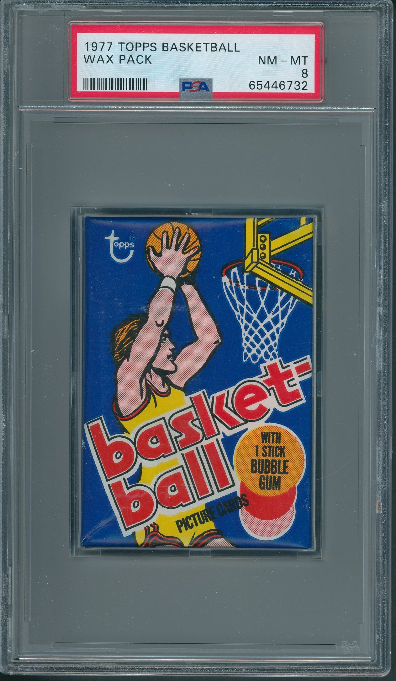 1977 1977/78 Topps Basketball Unopened Wax Pack PSA 8