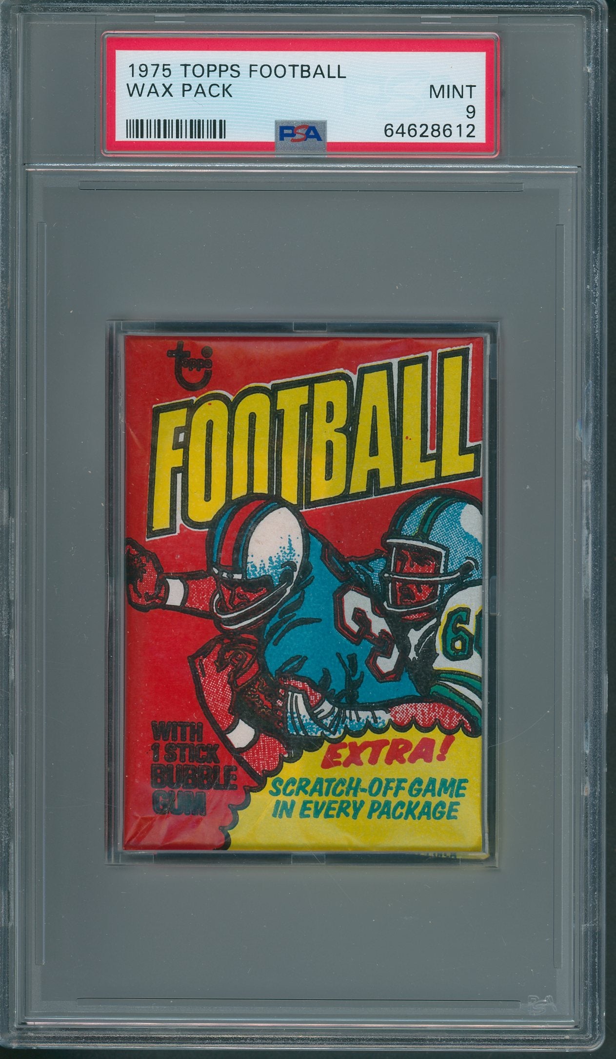 1975 Topps Football Unopened Wax Pack PSA 9 *8612