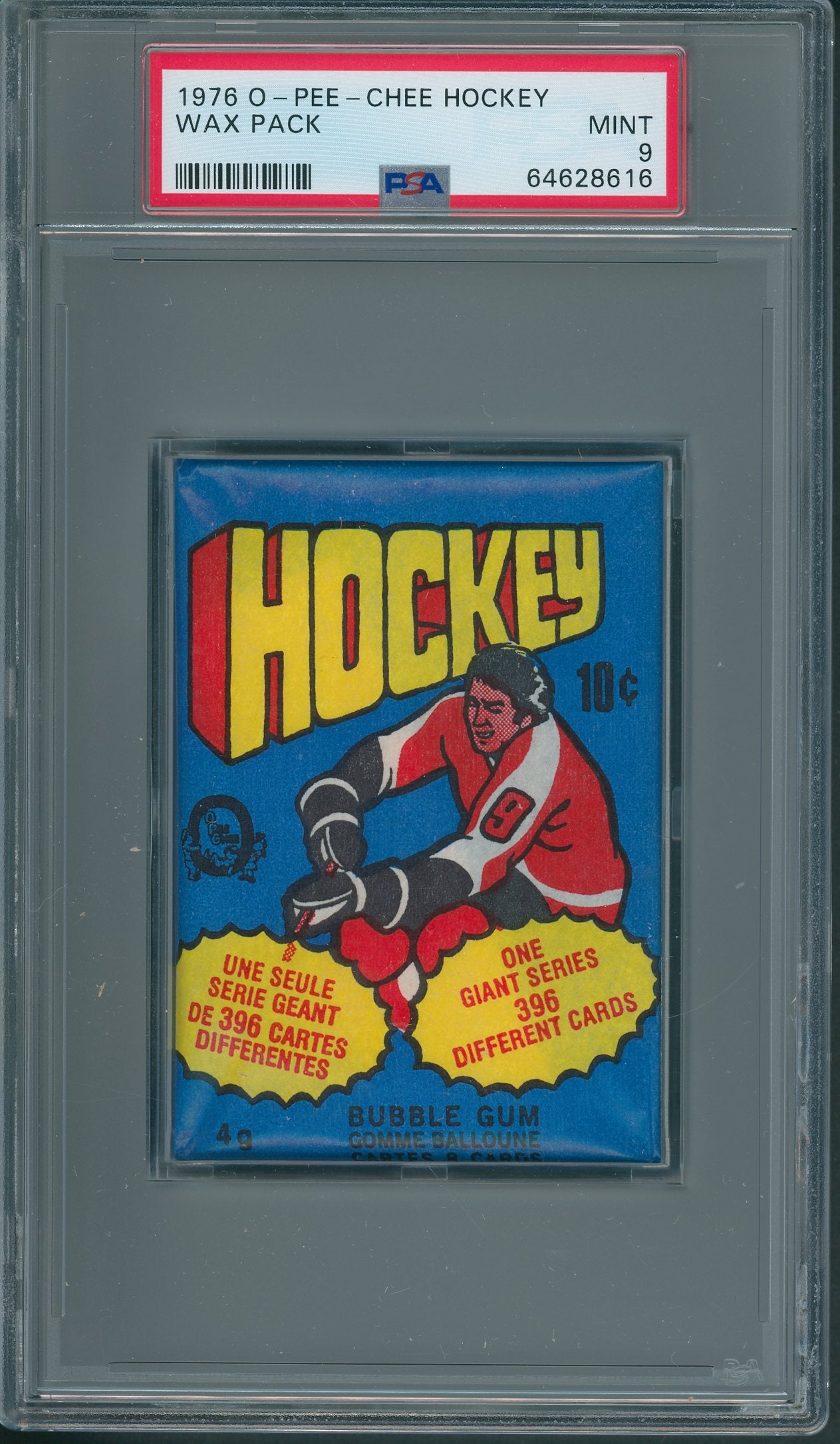 1976 1976/77 OPC O-Pee-Chee Hockey Wax Pack PSA 9 *8616