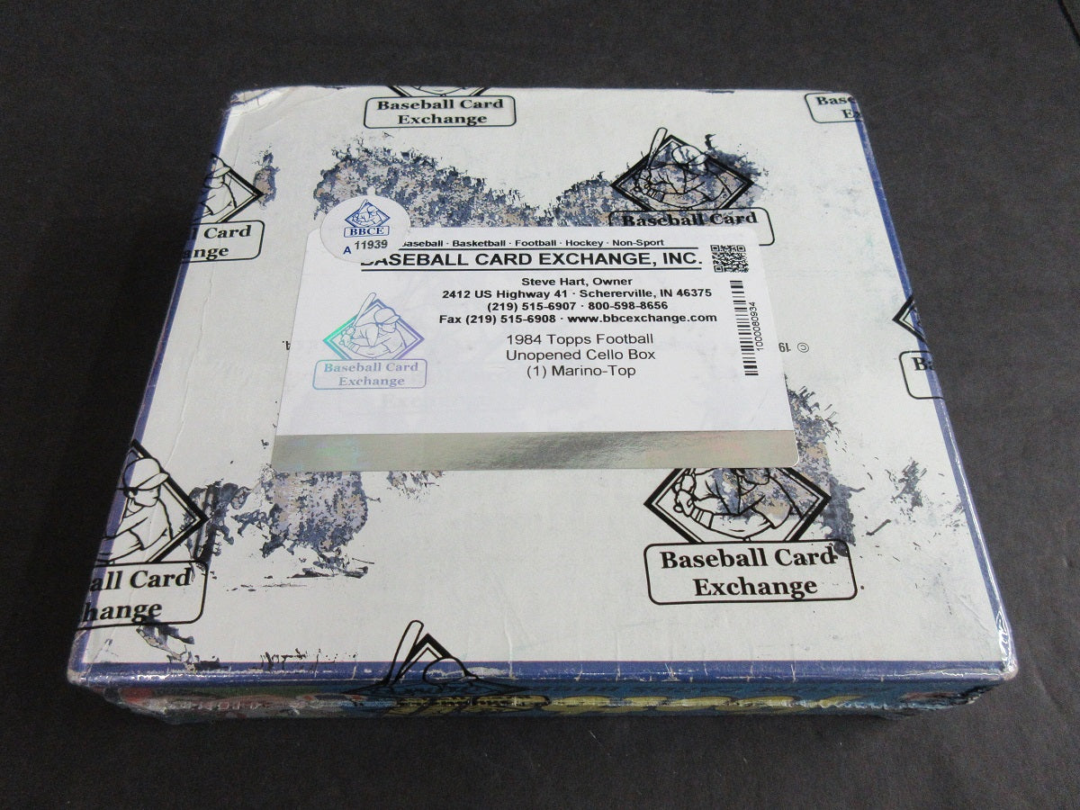 1984 Topps Football Unopened Cello Box (Marino Top) (BBCE) (X-Out) (A11939)